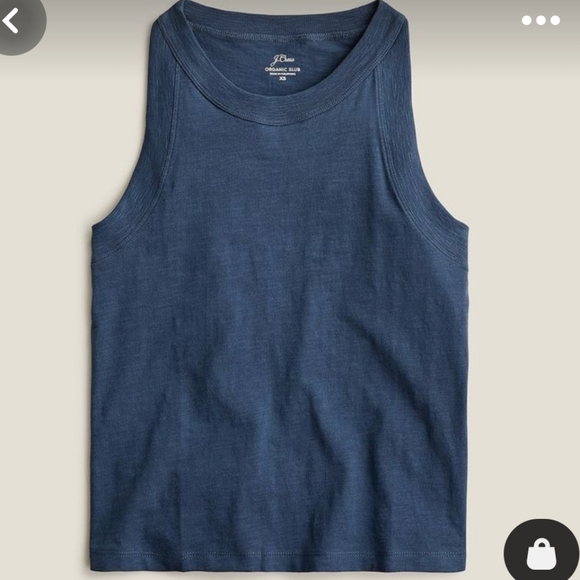 J. Crew Tops J Crew 9s Cropped Organic Slub Cotton Tank Poshmark